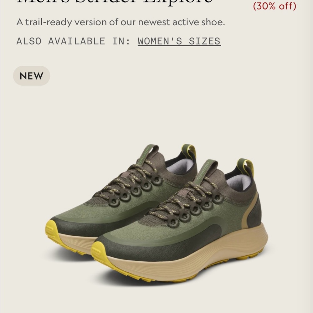 Allbirds Men's Athletic Shoes in Olive and Yellow